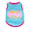 Funny Printing "100% Loved by Everyone" Dog Vest T-Shirts Ice Cream Color for Summer Winter Spring Camps Pet Cute Tank