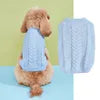 High Quality Autumn Winter Eco-Friendly 100% Cotton Pet Cats Dogs Sweater Fashionable Plaid Twist Knitted Warm Clothing