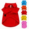 Soft Cotton Classic Solid Plain Dog Polo Shirt Coat for Pets Candy Colors Summer/Spring Seasons XS/XXL Sizes