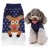 Luxury Winter Sweater for Dogs Cute 3D Reindeer Printed Fall Season Acrylic and Fleece Pet Clothes