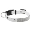 Modern Elegant Durable Sparkly Rhinestone Dog Collar ID Tag Adjustable Soft Microfiber Neckband D-Ring for Cats & Small Dogs