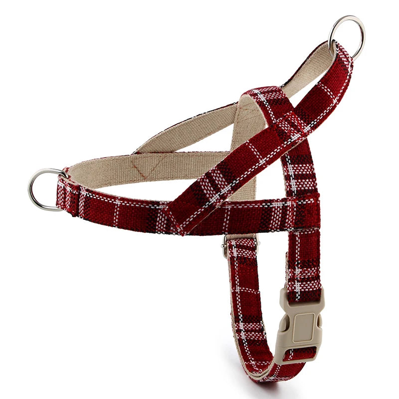 High Quality Oxford Dog Vest for Medium Large Dogs Fashionable Solid Color Durable Linen Harness Breathable Pet Harnesses