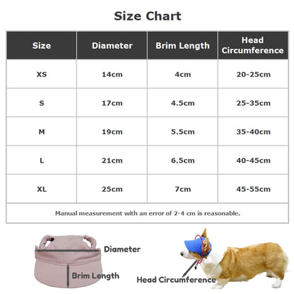 Solid Canvas Pet Sun Hat with Ear Holes-Adjustable Baseball Cap for Dogs & Cats Summer UV Protection Hair Accessories
