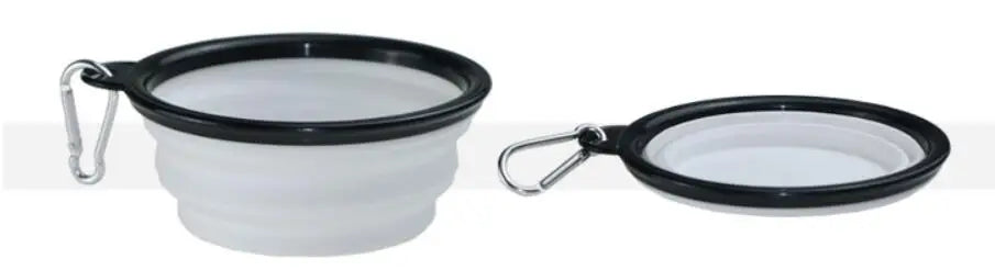 Eco Friendly High Quality Pure Solid Color Dog Silicone Outdoor Collapsible Waterproof Portable Bowl Dog Accessories Pet Feeder
