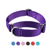 Wholesale Luxury Style Solid Nylon Pet Collars Adjustable Big Dog D-Ring Collar Cheap Pet Accessories for Training Classic Alloy