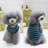 100% Cotton Striped Dog Vest & Tank Top Embroidery Soft Breathable Comfortable Multi-Color Small/Medium Dogs Summer Daily Wear