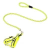 Eco-Friendly Reflective Braided Dog Harness Leash Set Fur Trim Adjustable Pet Vest Rope Handle for Small/Medium Dogs Durable