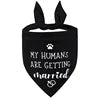 Happy Wedding Propose Marriage Custom Logo Sublimation Dog Bandana 100% Polyester for Fall Winter Summer Pet Apparel Accessory