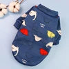 Super Cute Polyester Pet Apparel Fleece Lined Sweatshirt Dino Strawberry Bear Patterns Warm Dog Cat Clothing for Winter Spring
