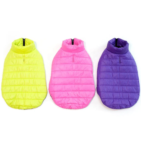 Spring Winter Sports Design Jacket Lightweight Quilted Dog & Cat Coat Zipper Warm Padded Polyester Cotton Small Dogs