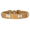 PU Leather Dog Collar Bone Studs Durable Adjustable Quick Release Buckle Collar for Dogs Fashionable Colorful Design 14