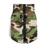 Warm Polyester Padded Geometric Mediterranean Pink Green Camouflage Service Dog Harness Vest Pet Winter Coat