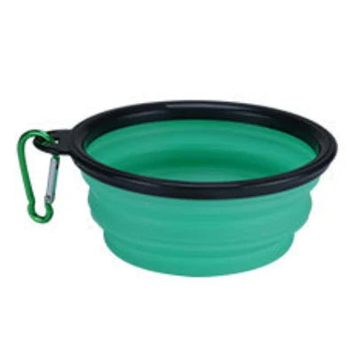Eco Friendly High Quality Pure Solid Color Dog Silicone Outdoor Collapsible Waterproof Portable Bowl Dog Accessories Pet Feeder
