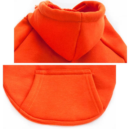High Quality Eco-Friendly Fleece Cotton Dog Hoodie Classic Cute Pocket Solid Plain for Winter Spring Halloween Available Small
