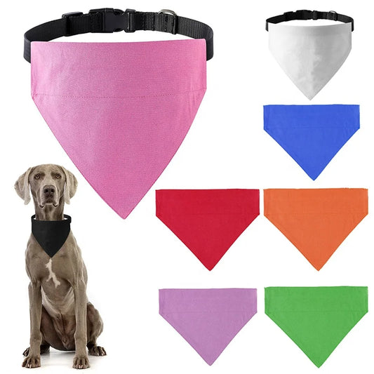 100% Cotton High Quality Dog Bandanas Collar Pure Solid Color Customizable Logo Low MOQ Sweet All Summer Winter Spring Fall