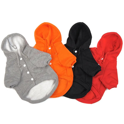 High Quality Eco-Friendly Fleece Cotton Dog Hoodie Classic Cute Pocket Solid Plain for Winter Spring Halloween Available Small