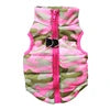 Warm Polyester Padded Leisure Mediterranean Design Dog Harness Vest Pet Winter Coat with Geometric Pattern