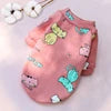 Super Cute Polyester Pet Apparel Fleece Lined Sweatshirt Dino Strawberry Bear Patterns Warm Dog Cat Clothing for Winter Spring