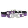 Luxury Rhinestone Bone Charm PU Leather Adjustable Soft Dog & Cat Collar Buckle Closure Multiple Colors All Seasons