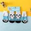 Cute Cartoon Duck Paw Anti-Slip Rubber Dog Socks Fashion Style Waterproof Pet Sock Shoes with Grip Knitted Animal Pattern