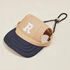 Adjustable Comfortable Eco-Friendly Breathable Solid Canvas Cats Pet Hat Summer Fashion Sport Style Baseball Ear Cap Flat