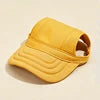 Adjustable Comfortable Eco-Friendly Breathable Solid Canvas Cats Pet Hat Summer Fashion Sport Style Baseball Ear Cap Flat