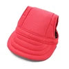 Pet Baseball Cap Adjustable Chin Strap Open Ear Design Dog Cat Sun Visor Hat Solid Pattern Breathable Eco-Friendly Mesh
