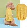High Quality Autumn Winter Eco-Friendly 100% Cotton Pet Cats Dogs Sweater Fashionable Plaid Twist Knitted Warm Clothing