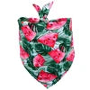 Cool Summer Dog Bandana Hawaii Style Flamingo Fruit Flower Leaves Printing Custom Thick Hat Made Polyester Cotton Winter Spring