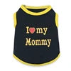Wholesale Cute I Love Daddy Mommy Printed Cotton Dog T Shirts Tank Tops in XS S XL Sizes for Spring Summer Autumn Seasons