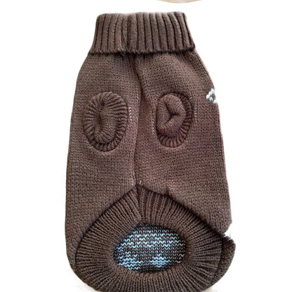 Christmas Reindeer Designer Pet Clothes Cute Cartoon Knitted Wool Jumper Sweater for Small/Large Dogs Cats Winter Cotton Fur PU