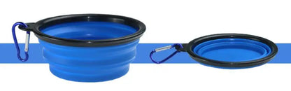 Eco Friendly High Quality Pure Solid Color Dog Silicone Outdoor Collapsible Waterproof Portable Bowl Dog Accessories Pet Feeder