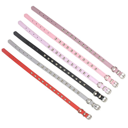Luxury Classic PU Leather Dog Collar Studs Houndstooth Pattern-13 Colors Available Stylish for Dogs Cats Durable All Seasons