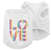 Cute Rainbow LOVE Heart Print Dog & Cat Sleeveless Vest Soft Polyester Breathable Summer Apparel Multiple Colors