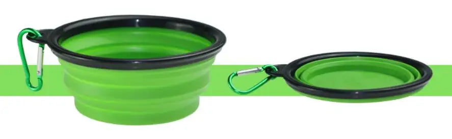 Eco Friendly High Quality Pure Solid Color Dog Silicone Outdoor Collapsible Waterproof Portable Bowl Dog Accessories Pet Feeder