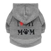 Pet Hoodie for Dogs-'I Love My Mom' Printed Fleece Sweatshirt XS Size Winter Warmth Small Breeds Teddy Poodle 11 Colors