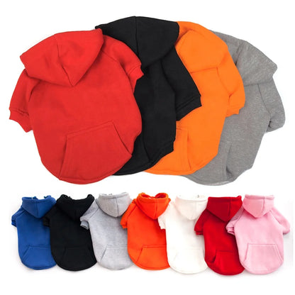 High Quality Eco-Friendly Fleece Cotton Dog Hoodie Classic Cute Pocket Solid Plain for Winter Spring Halloween Available Small