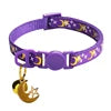 Colorful Shining Star Moon Pet Nylon Collar Soft Adjustable Small Bell Print Buckle Closure for Cats Dogs Pets Accessories