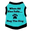 Luxury Summer Cool Pet T-Shirt Apparel with Cute Paws Hugging a Dog Modern Print for Spring Season