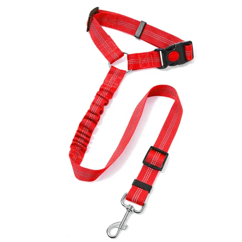 High Quality Elastic Nylon Reflective Stripe Dog Leash Polyester Material Car Seat Belt Pattern for Motorbikes Cars Cart Use