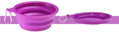 Eco Friendly Silicone Solid Modern Portable Waterproof Dog Collapsible Travel Bowls 11 Colors Available