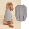 High Quality Autumn Winter Eco-Friendly 100% Cotton Pet Cats Dogs Sweater Fashionable Plaid Twist Knitted Warm Clothing