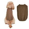 High Quality Autumn Winter Eco-Friendly 100% Cotton Pet Cats Dogs Sweater Fashionable Plaid Twist Knitted Warm Clothing