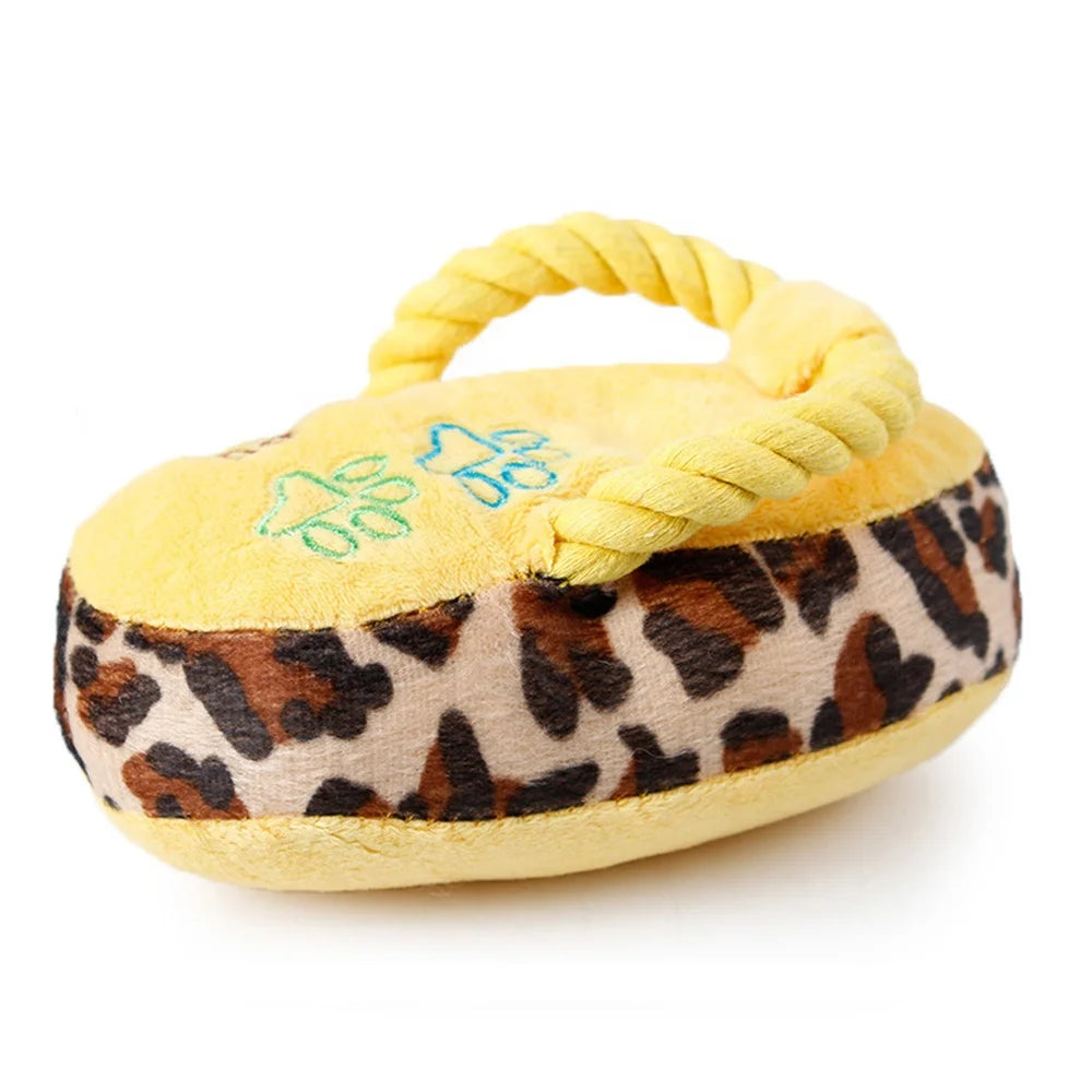 Cute Squeaky Eco-Friendly Dog Plush Chew Toy Durable Cotton Rope with Squeak Feature for Pets