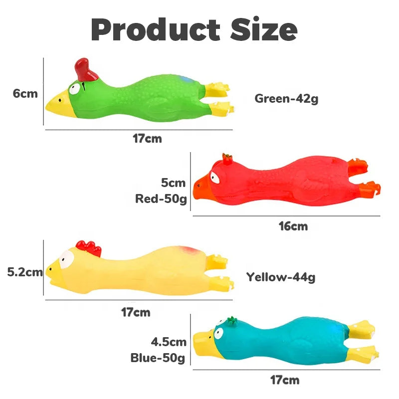 High Quality Durable Eco-Friendly Latex Squeaky Animal Shape Chew Toys for Dogs & Cats-Cartoon Funny Style Daily Use