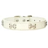 PU Leather Dog Collar Bone Studs Durable Adjustable Quick Release Buckle Collar for Dogs Fashionable Colorful Design 14