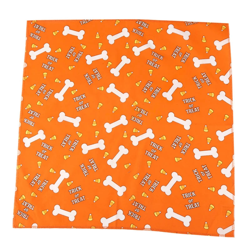 Wholesale Bone Star Print Polyester Cotton Dog Bandana Bone Star Print Soft Washable Reversible Neck Scarf for Small Large Pets