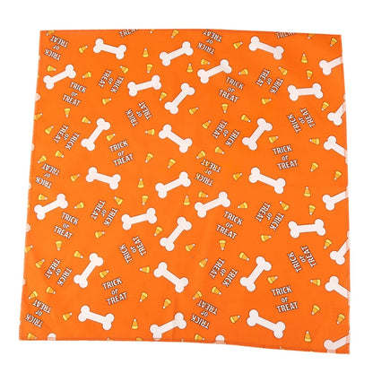Wholesale Bone Star Print Polyester Cotton Dog Bandana Bone Star Print Soft Washable Reversible Neck Scarf for Small Large Pets