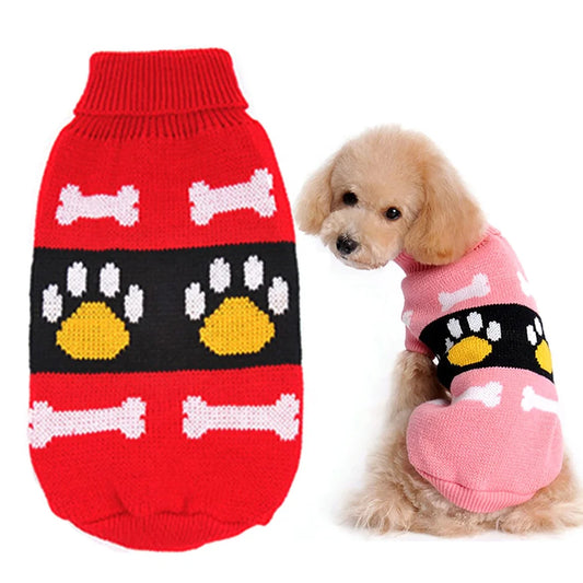 Lovely Paws Easy Knit Acrylic Floral Pattern Dog Sweater Cute Elastic Free XXXL Size for Fall and Winter Sustainable Features