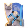 High Quality Eco-Friendly Nylon Plaid Cat Leash Set and Chest Harness with Fur Decoration Buckle Closure for Outdoor Walking